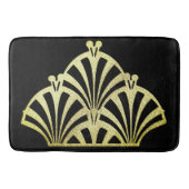 Kunstdecoventilatorpatroon zwart goud elegant vint badmat (Voorkant)