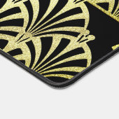 Kunstdecoventilatorpatroon zwart goud elegant vint bureaumat (Hoek)