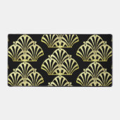 Kunstdecoventilatorpatroon zwart goud elegant vint bureaumat (Voorkant)