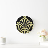 Kunstdecoventilatorpatroon zwart goudelegant  ronde klok (Huis)