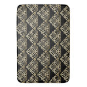 Kunstdecoventilatorpatroon zwarte bronzen elegante badmat (Voorkant Verticaal)