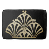 Kunstdecoventilatorpatroon zwarte bronzen elegante badmat (Voorkant)