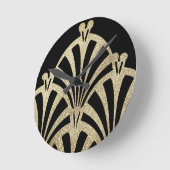 Kunstdecoventilatorpatroon zwarte bronzen elegante ronde klok (Hoek)