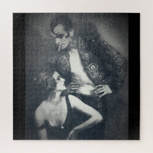 Kunstdedansers berber en droste legpuzzel