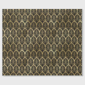 Kunstdedeco zwart-goudpatroon van Elegant 1920 Cadeaupapier (Vlak)