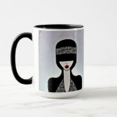 Kunstdegekleurde flapper mok (Links)