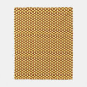 Kunstdegolfpatroon - chocolade en geel fleece deken (Voorkant)