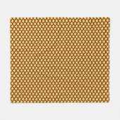 Kunstdegolfpatroon - chocolade en geel fleece deken (Voorkant (Horizontaal))