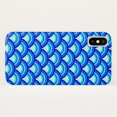Kunstdegolfpatroon - kobalt en hemelblauw Case-Mate iPhone case (Achterkant (horizontaal))
