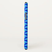Kunstdegolfpatroon - kobalt en hemelblauw Case-Mate iPhone case (Achterkant / rechts)