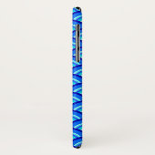 Kunstdegolfpatroon - kobalt en hemelblauw Case-Mate iPhone case (Achterkant/links)