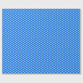 Kunstdegolfpatroon - kobalt en turquoise cadeaupapier (Vlak)