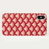 Kunstdegolfpatroon - koraalrood en roze Case-Mate iPhone case (Achterkant (horizontaal))