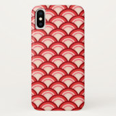 Kunstdegolfpatroon - koraalrood en roze Case-Mate iPhone case (Achterkant)