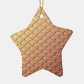 Kunstdegolfpatroon - metaalkoper gekleurd keramisch ornament (Links)