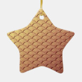 Kunstdegolfpatroon - metaalkoper gekleurd keramisch ornament (Achterkant)