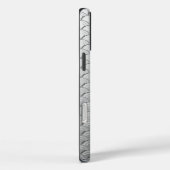 Kunstdegolfpatroon - metallisch zilver Case-Mate iPhone case (Achterkant / Rechts)