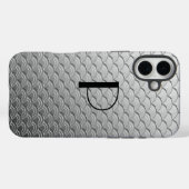 Kunstdegolfpatroon - metallisch zilver Case-Mate iPhone case (Achterkant (horizontaal))
