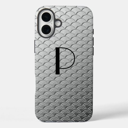 Kunstdegolfpatroon - metallisch zilver Case-Mate iPhone case (Achterkant)