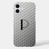 Kunstdegolfpatroon - metallisch zilver Case-Mate iPhone case (Achterkant)