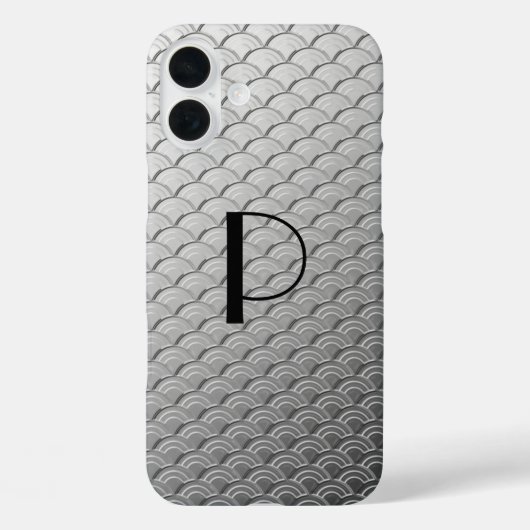 Kunstdegolfpatroon - metallisch zilver Case-Mate iPhone case (Achterkant)