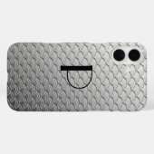 Kunstdegolfpatroon - metallisch zilver Case-Mate iPhone case (Achterkant (horizontaal))