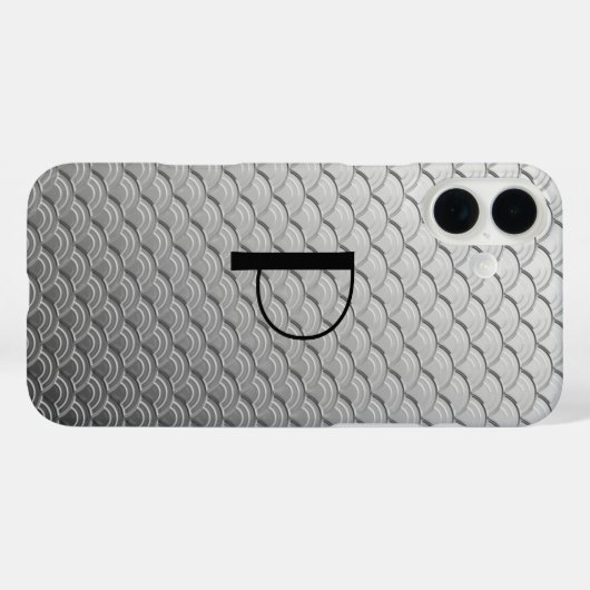 Kunstdegolfpatroon - metallisch zilver Case-Mate iPhone case (Achterkant (horizontaal))
