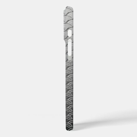 Kunstdegolfpatroon - metallisch zilver Case-Mate iPhone case (Achterkant / Links)