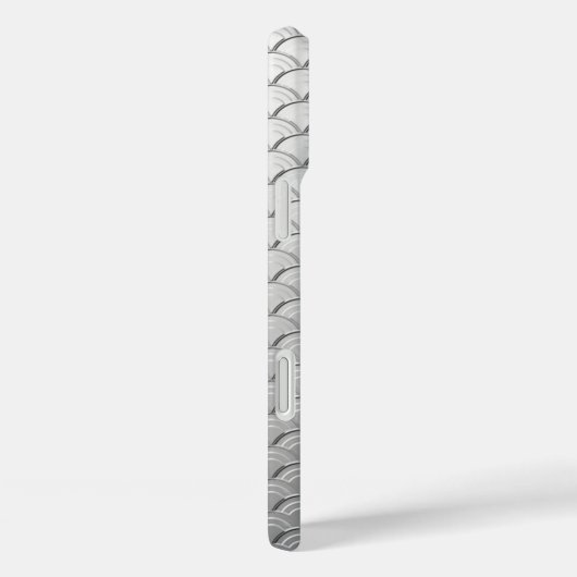 Kunstdegolfpatroon - metallisch zilver Case-Mate iPhone case (Achterkant / Rechts)