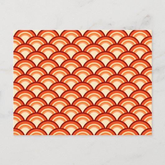 Kunstdegolfpatroon - tangerine sinaasappel briefkaart (Voorkant)