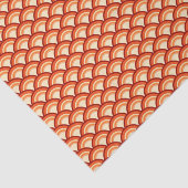 Kunstdegolfpatroon - tangerine sinaasappel tissuepapier (Detail)