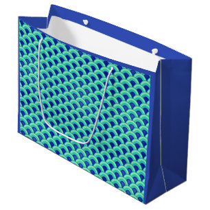 Kunstdegolfpatroon - turkooizen en kobalt large cadeautasje