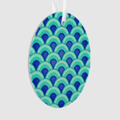 Kunstdegolfpatroon - turkooizen en kobalt ornament (voorkant)