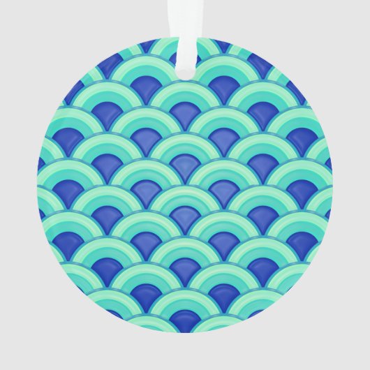 Kunstdegolfpatroon - turkooizen en kobalt ornament (achterkant)