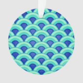Kunstdegolfpatroon - turkooizen en kobalt ornament (voorkant)