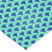 Kunstdegolfpatroon - turkooizen en kobalt tafelkleed (Gekanteld)