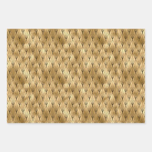 Kunstdeklaag voor gouden en zwarte inpakbladen inpakpapier vel (Voorkant 3)