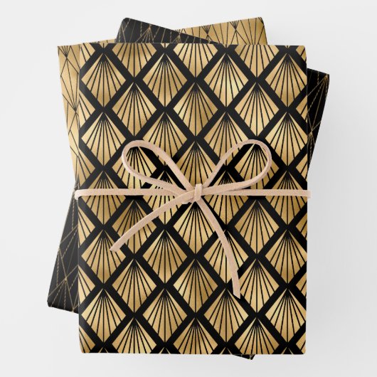 Kunstdeklaag voor gouden en zwarte inpakbladen inpakpapier vel (In situ)