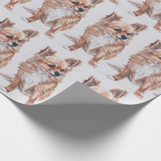 Kunstdeklappapier met lange adernaam, in Chihuahua Cadeaupapier (Hoek)