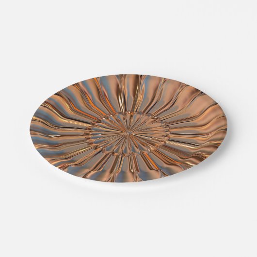 Kunstdeklare metalen blikvangbloem papieren bordje (Gekanteld)