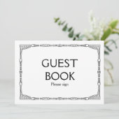 Kunstdekletjes met deco-stijl bruiloft kaart (Staand voorkant)