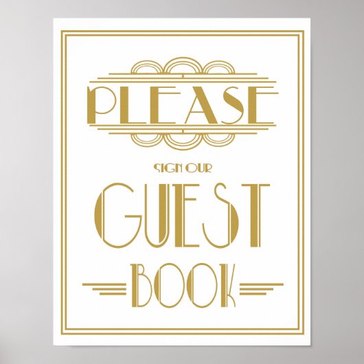 Kunstdekletter Deco Guestbook Print van 20 jaar vo (Voorkant)