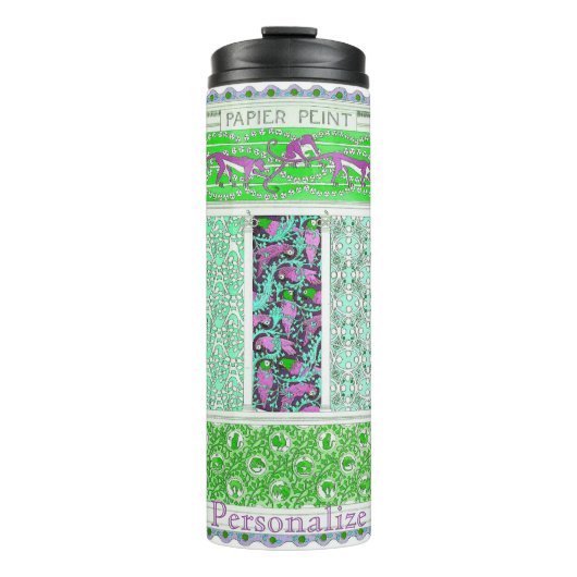 Kunstdepapegaai oerwoud tropisch papier thermosbeker (Voorkant)