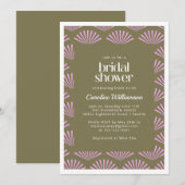 Kunstdeventilatoren in olijven en Lila Vrijgezelle Kaart (Voorkant / Achterkant)