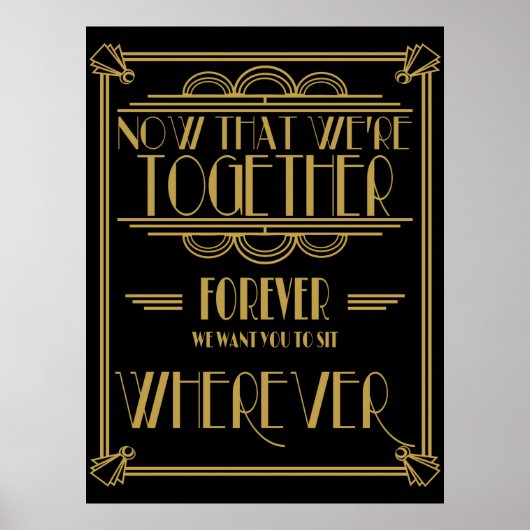 Kunstdezetplan bruiloft poster (Voorkant)