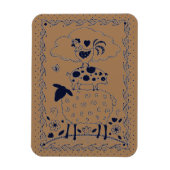 KUNSTDIERENSCHAP, PIG, ROOSTER LAND MAGNEET (Verticaal)