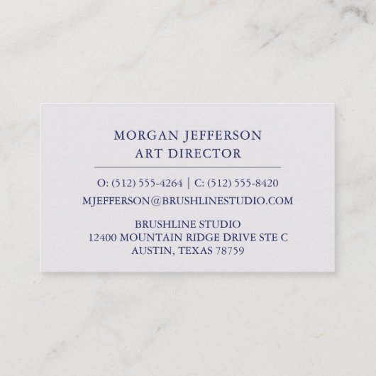 Kunstdirecteur Kunstmatige Studio Galerij met gekl Visitekaartje (Achterkant)