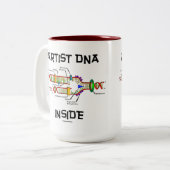 KunstDNA Inside (DNA-replicatie) Tweekleurige Koffiemok (Voorkant links)