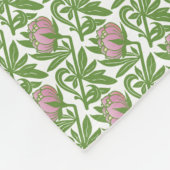 Kunstdr. roze waslappen fleece deken (Hoek)