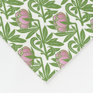 Kunstdr. roze waslappen fleece deken